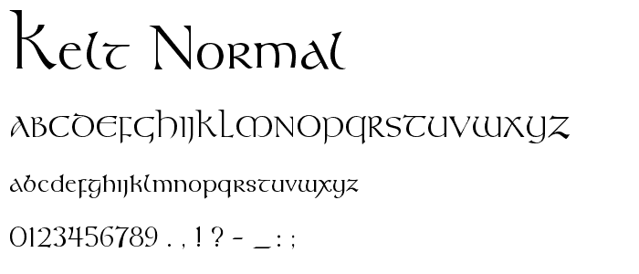 Kelt Normal font